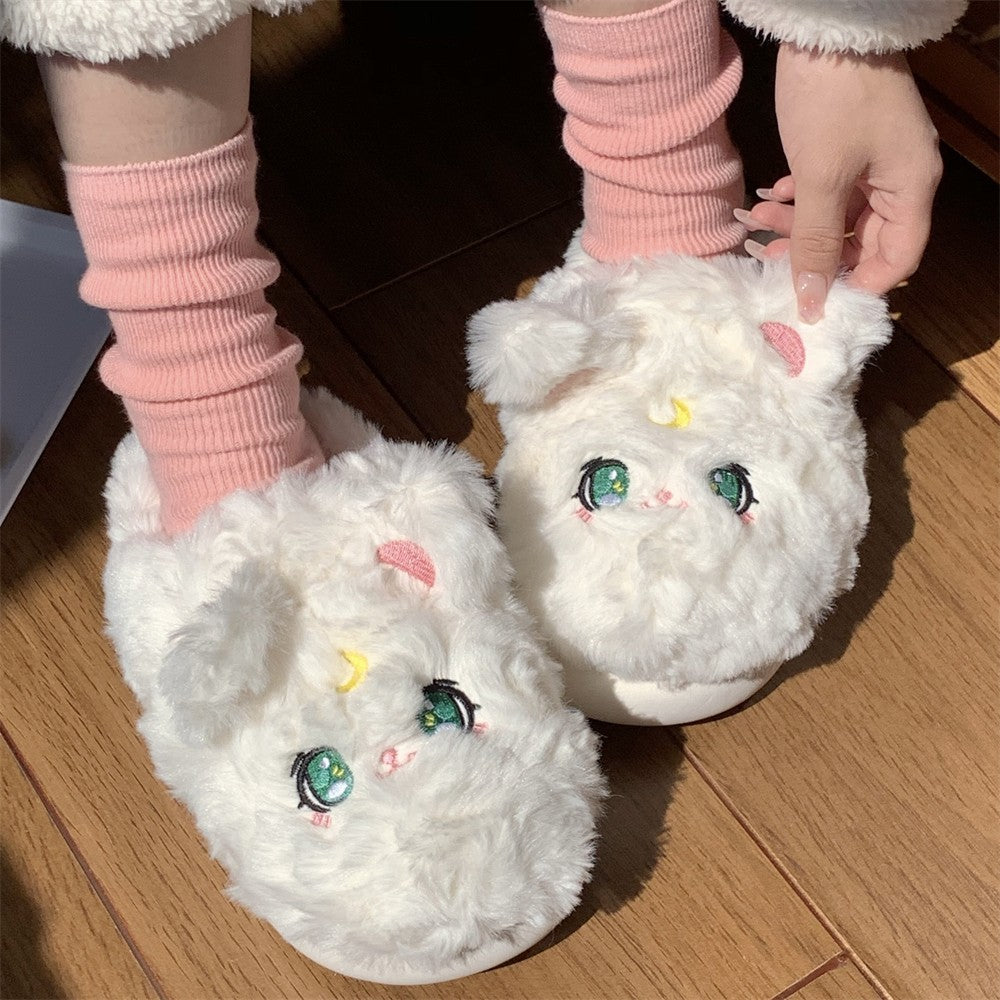 Girl Heart Cat Cotton Slippers   HA1344