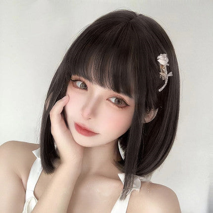 Natural bangs for short hair   HA0240