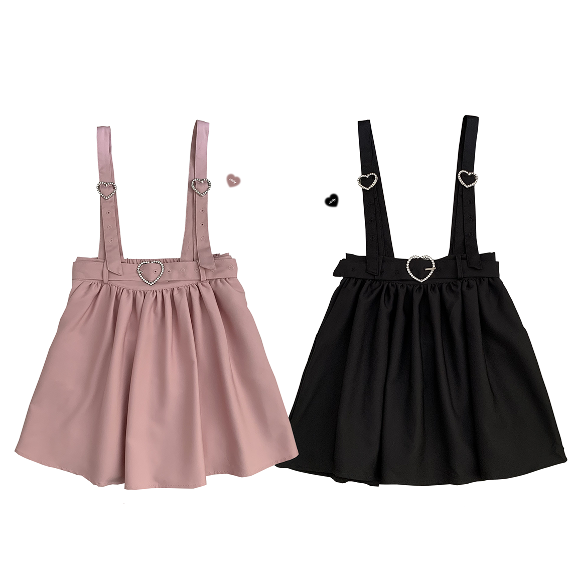 Love button girl suspender skirt HA1271