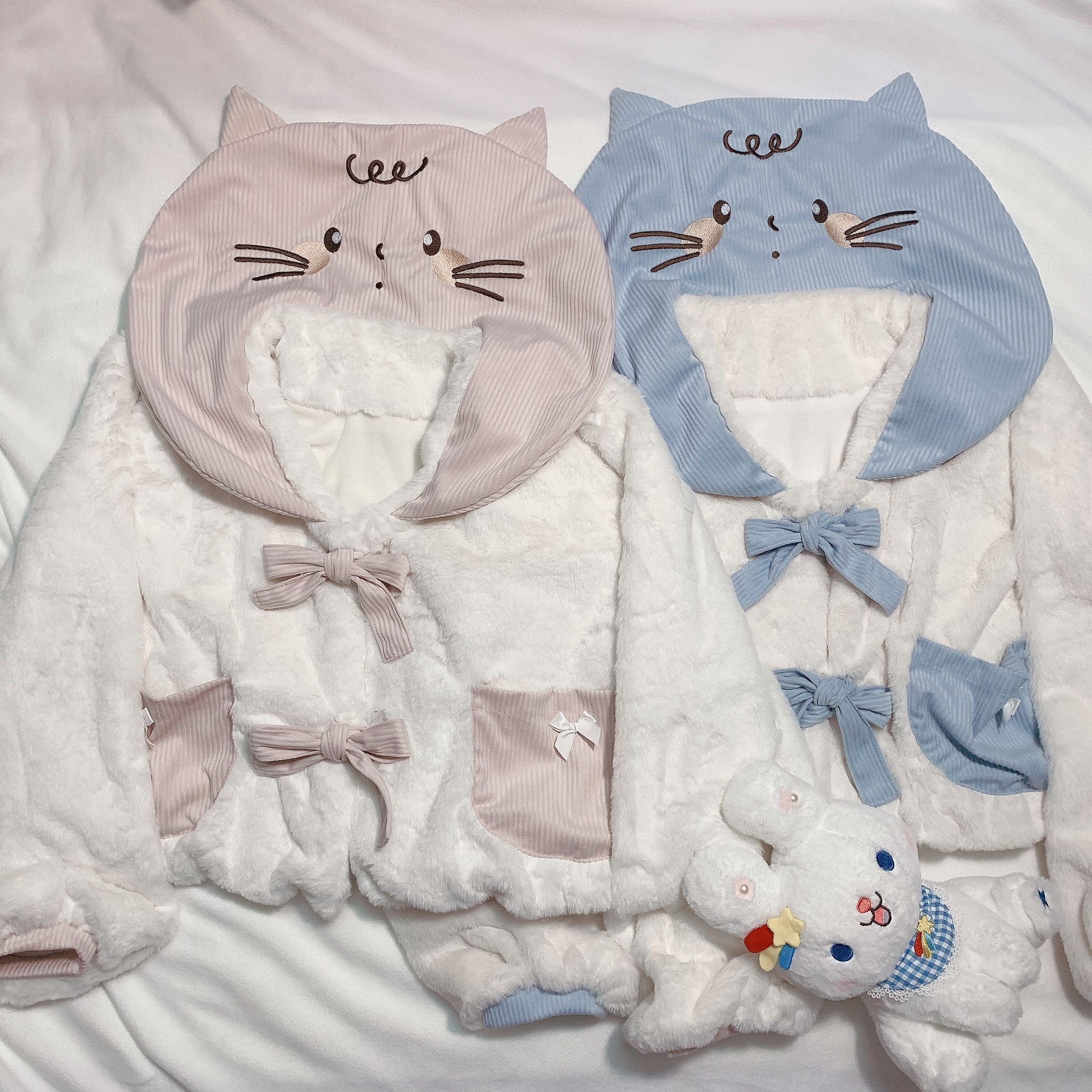 Embroidered plush jacket  HA1148