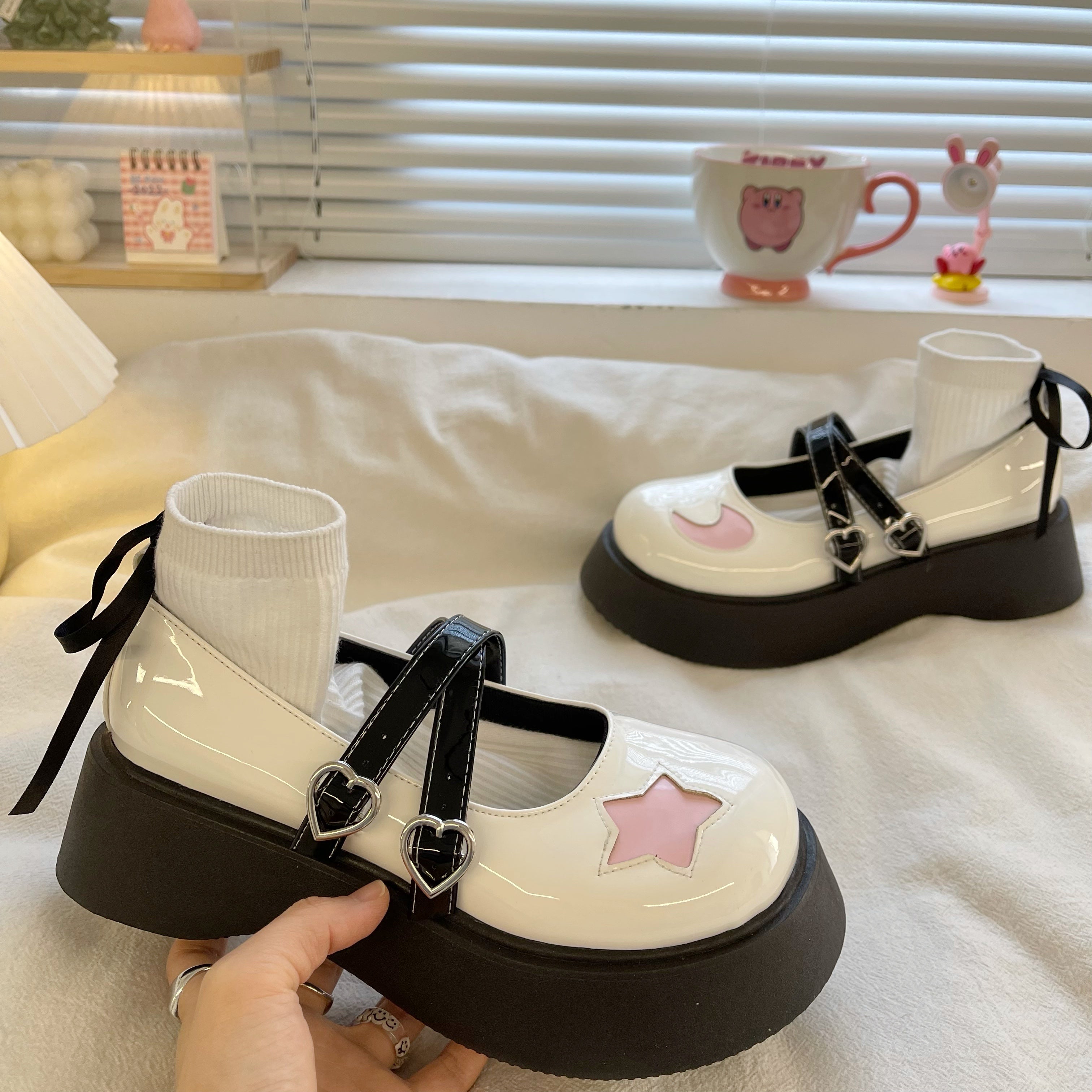 Women's cute big leather shoes   HA0393