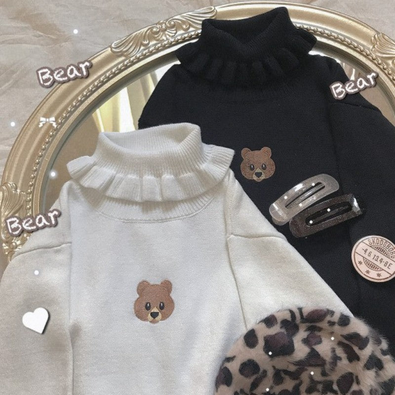 Turtleneck knitted bottoming shirt   HA1497