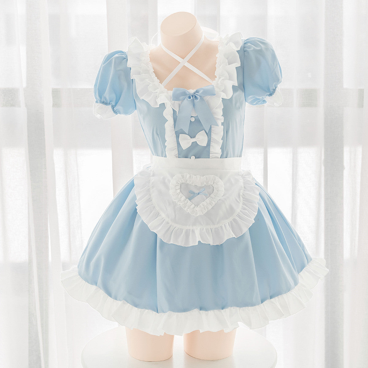 Aqua Blue Sugar Heart Cute Dress Uniform   HA0860