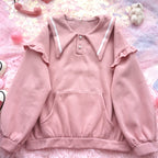 Rabbit Ear Bow Fleece Sweatshirt   HA1526