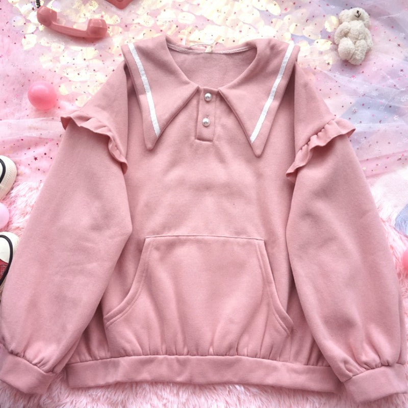 Rabbit Ear Bow Fleece Sweatshirt   HA1526