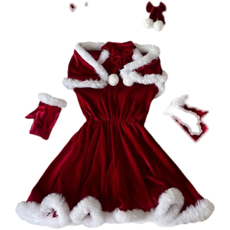 Plush velvet dress   HA1305
