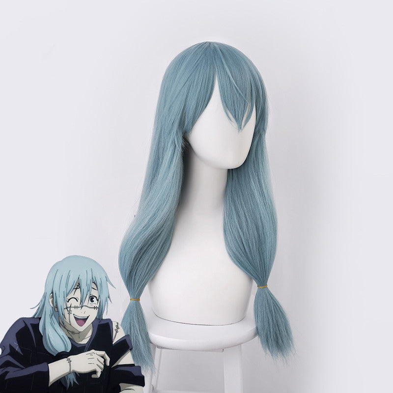 Light lake blue real cos wig   HA0271