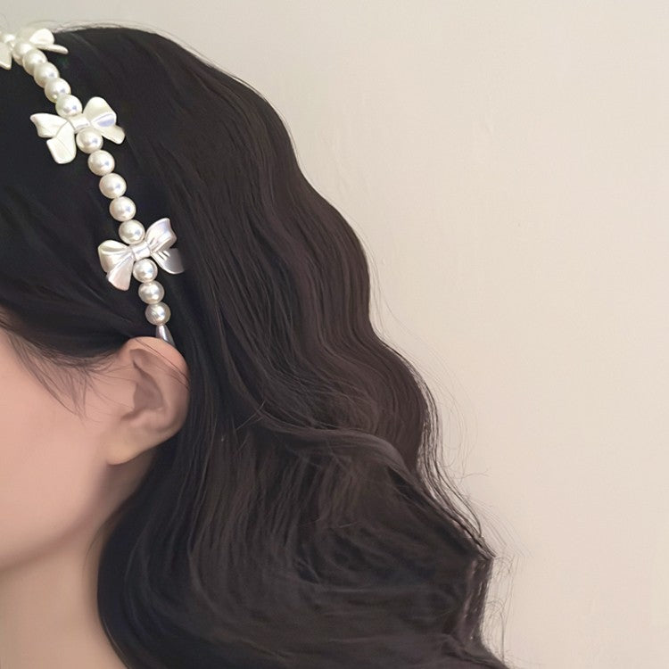 Bow pearl headband   HA1511