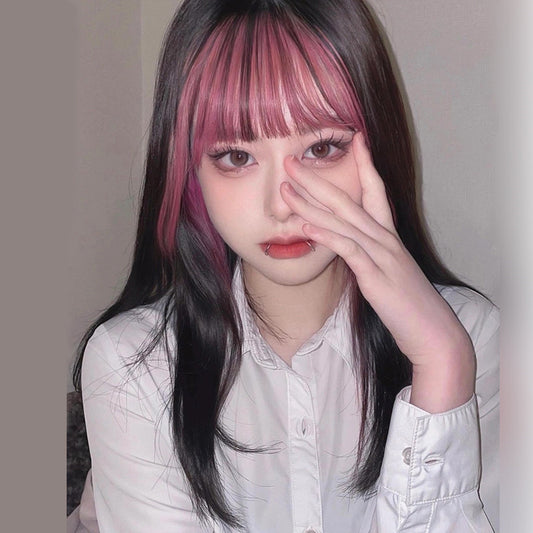 Pink Black Gradient Wig    HA0582