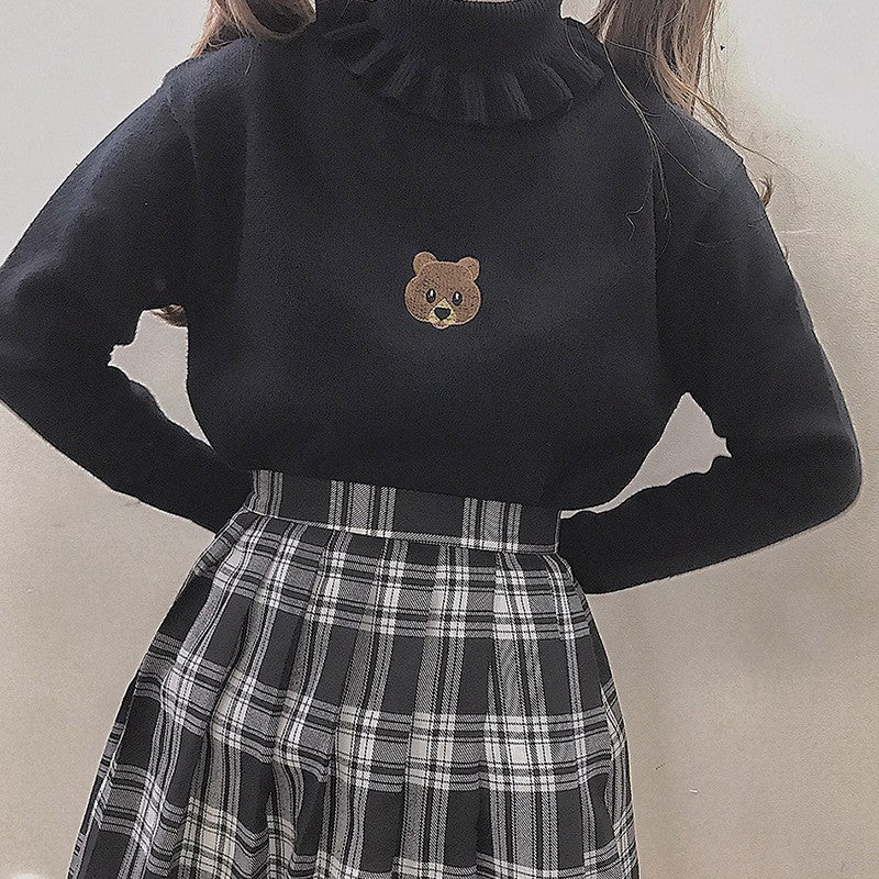 Turtleneck knitted bottoming shirt   HA1497