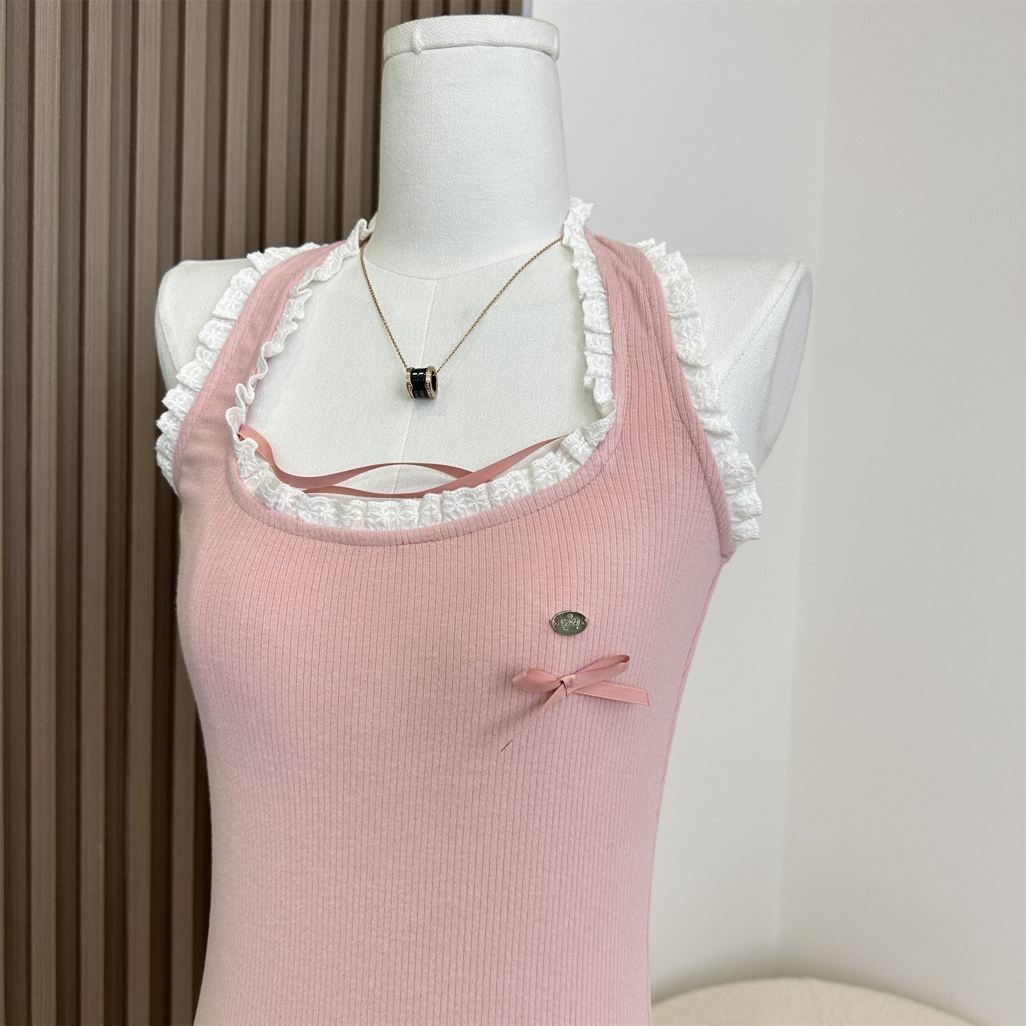 Pink Halter Knit Dress  HA1480