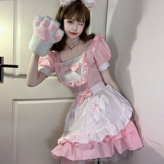 New Year red cosplay maid  HA1487