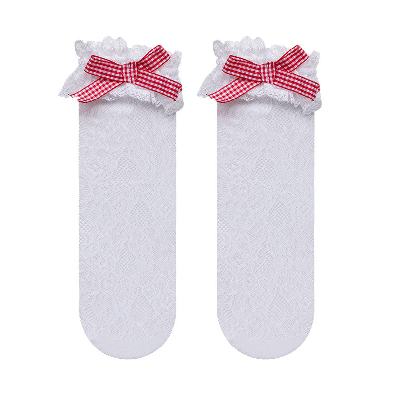 Lolita mid tube bow socks  HA0689