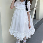 Accordion pleat dress with wood ears HA1301