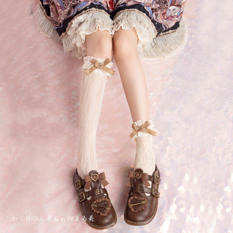 Lolita mid tube bow socks  HA0689