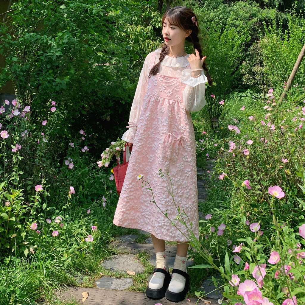 Gentle Embossed Butterfly Dress  HA0372