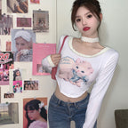 Cat cat T-shirt   HA1220