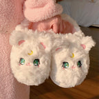 Girl Heart Cat Cotton Slippers   HA1344