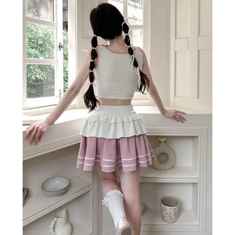 Cute Pink Bunny Vest   HA1724