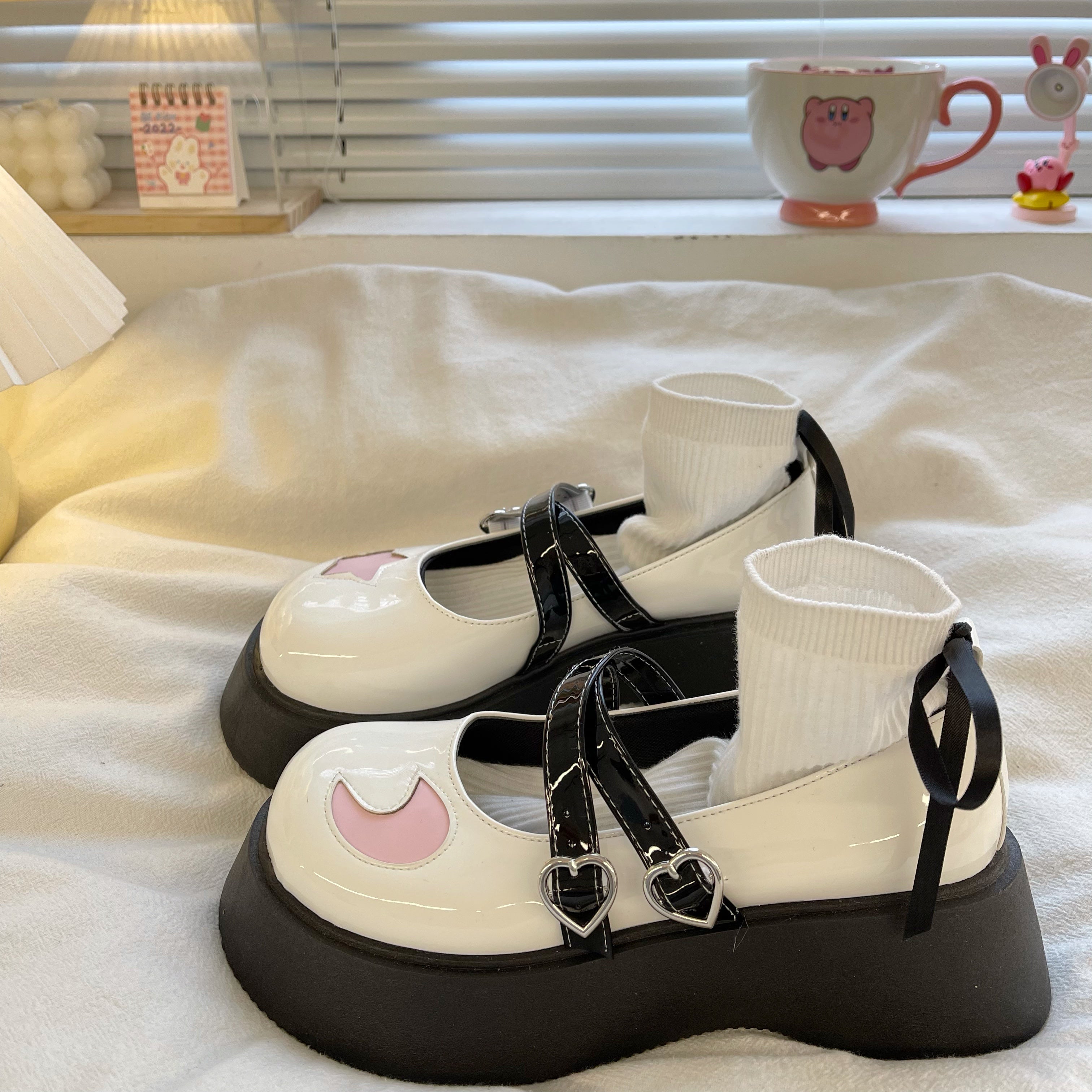 Women's cute big leather shoes   HA0393
