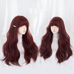 Red Big Wave Long Curly Wig   HA1241