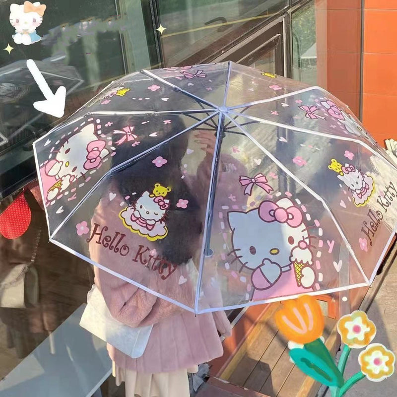 Hello kitty transparent umbrella   HA0632