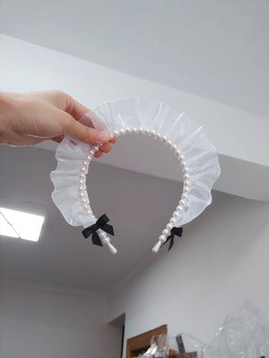 Lace Pearl Headband Headband    HA0483