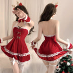Tube top bare back Christmas elk costume  HA1284