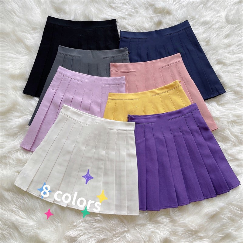 Slim all match pleated skirt HA1330