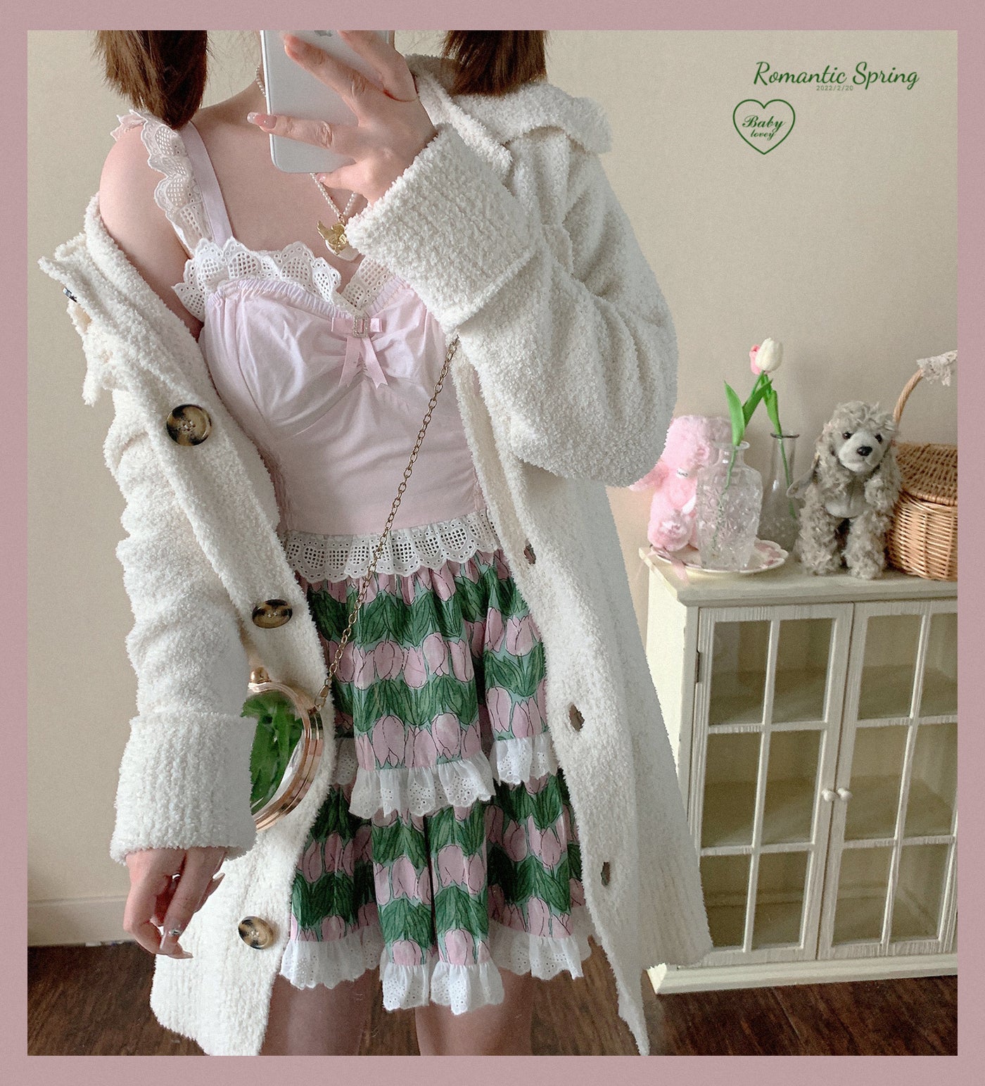 Lace Lace Light Pink Top HA0856