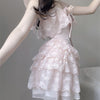 Pink Ruffle Puff Dress  HA0892