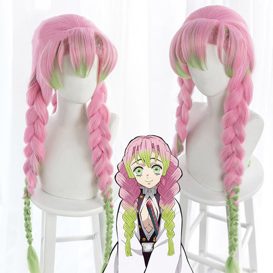 Pink gradient blue long wig  HA0266
