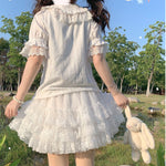 Lace Mesh Lolita Cake Dress   HA1076