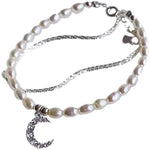 Pearl Double Moon Bracelet   HA0895