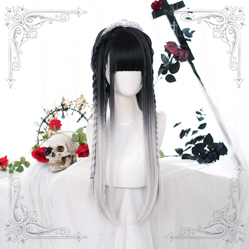 Nightmare gradient long straight hair HA0475