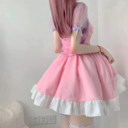 Cute cos pink dress HA1634