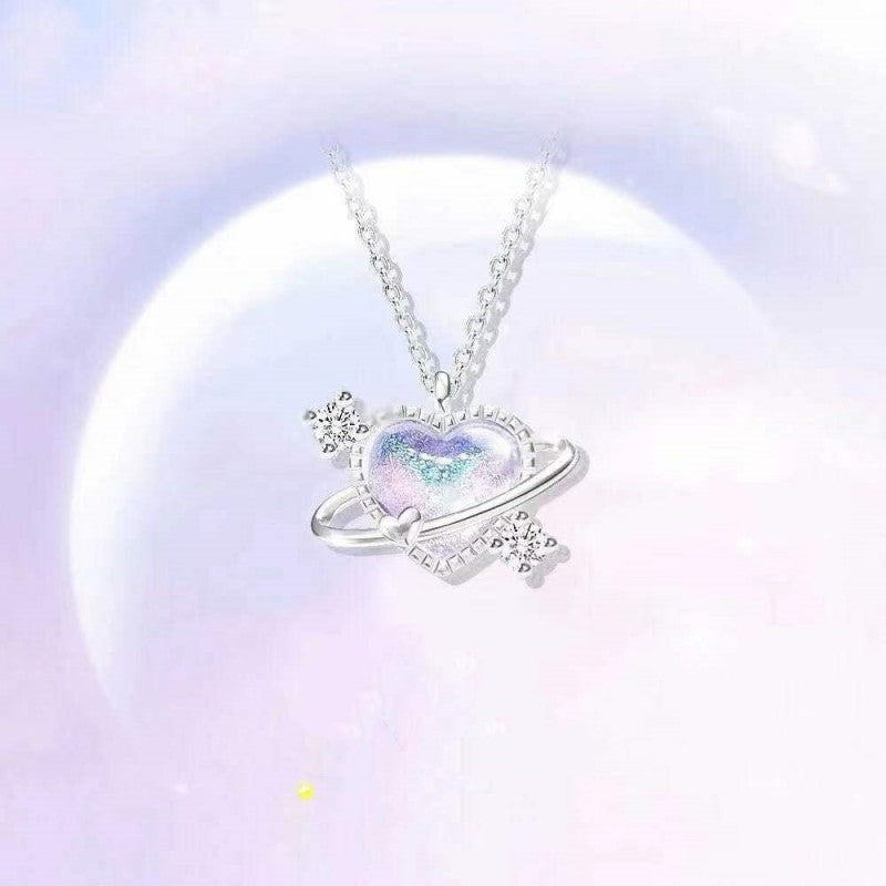 Honey Star Moon Heart Necklace   HA1723