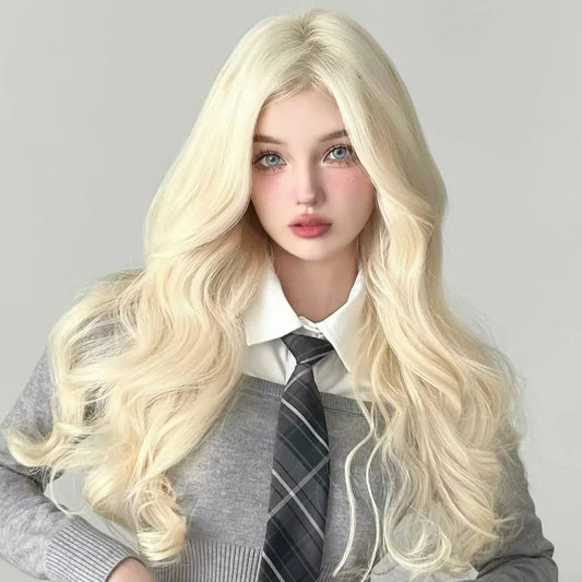 Platinum Long Curly Wig HA1321