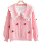 Strawberry Diamond Knit Cardigan   HA1219