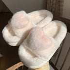 Plush one word cotton slippers   HA1343