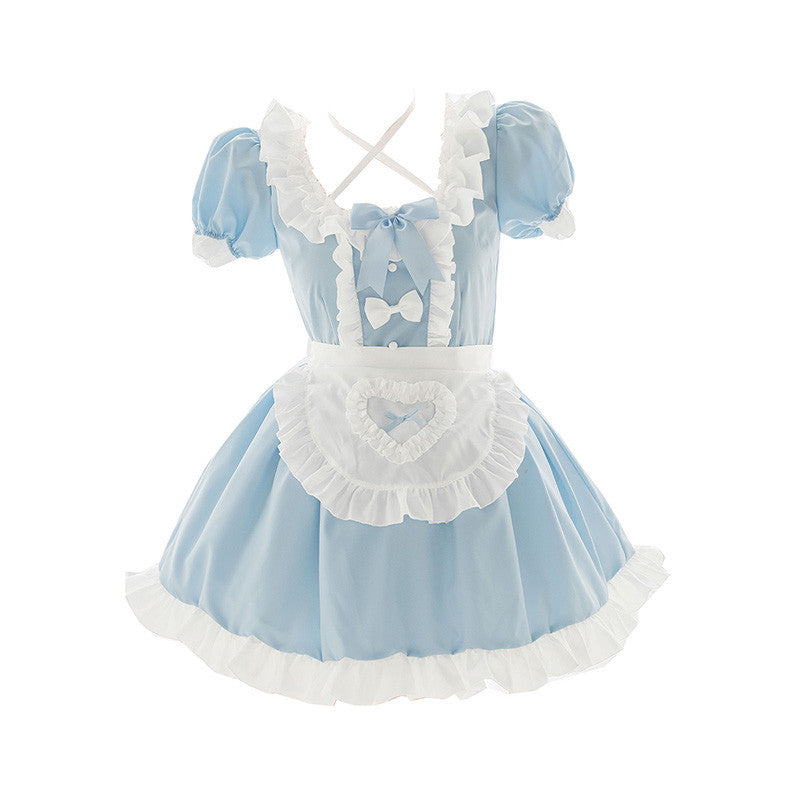 Aqua Blue Sugar Heart Cute Dress Uniform   HA0860