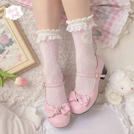 Cute girly mid tube cotton socks    HA0498