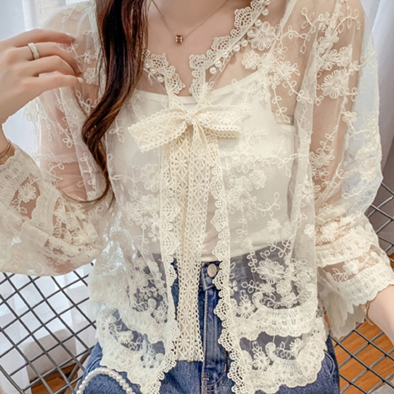 Sun protection small shawl blouse  HA1616