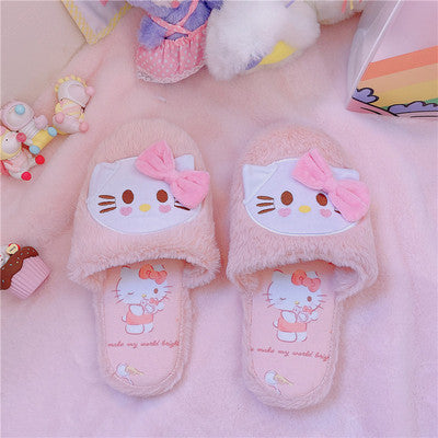 Plush big ears home cute warm shoes     HA0859