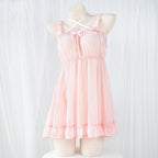 Pink and tender chiffon dress   HA1071