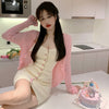 Sweet and Spicy Knit Jacket Slip Dress    HA0640