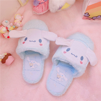 Plush big ears home cute warm shoes     HA0859