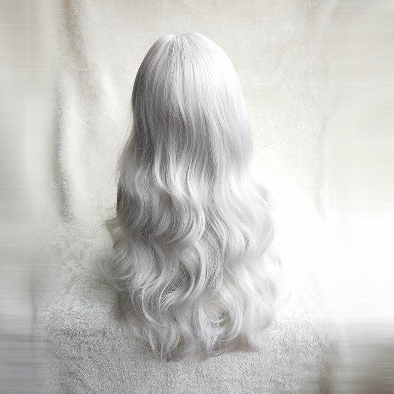 Silver Big Wavy Long Curly Hair   HA0681