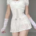 High waist chain link all match a-line skirt  HA0774