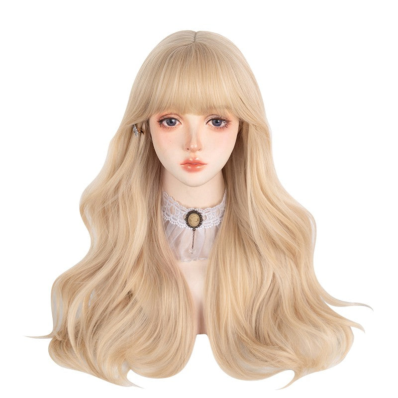 Blonde wavy long curly hair    HA1237